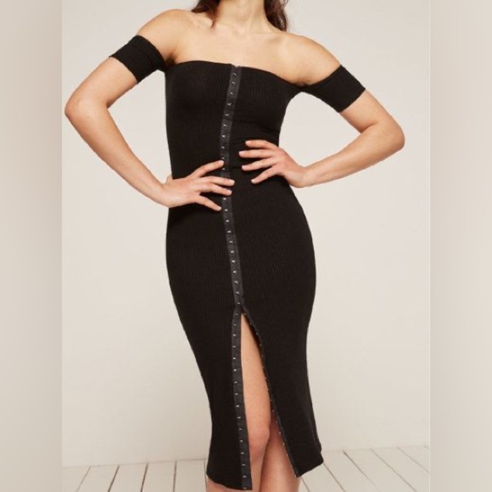Reformation Whitney bodycon ribbed dress SMALL